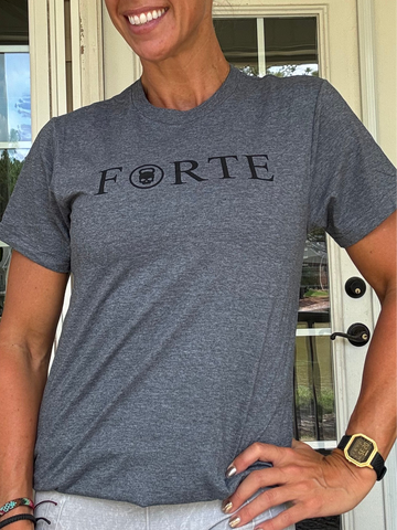 FORTE KB SKULL T-SHIRT: Gray Charcoal