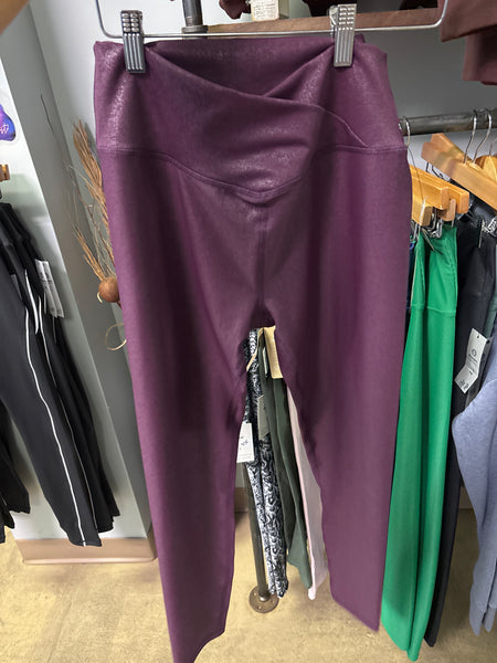 Faux Leather Crossover Legging