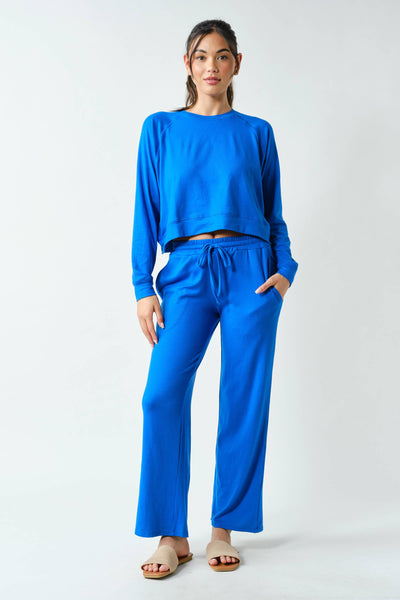 Brushed Hacci Lounge Long Sleeve Pullover
