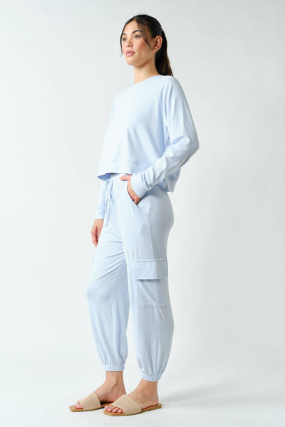 Brushed Hacci Lounge Long Sleeve Pullover