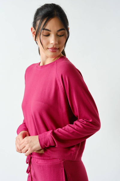 Brushed Hacci Lounge Long Sleeve Pullover