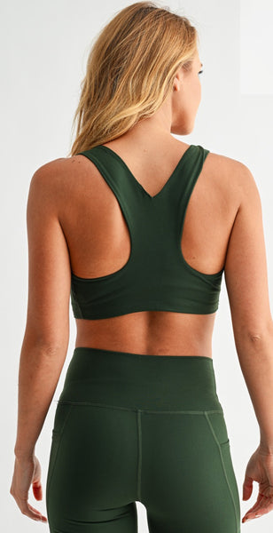 Mono B Sports Bra Green