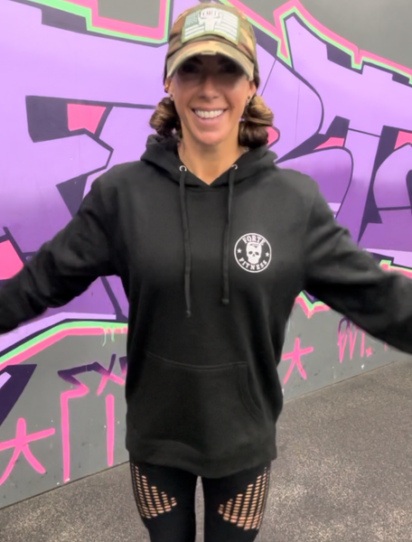 Long Hoodie SKULL NC LOGO Black