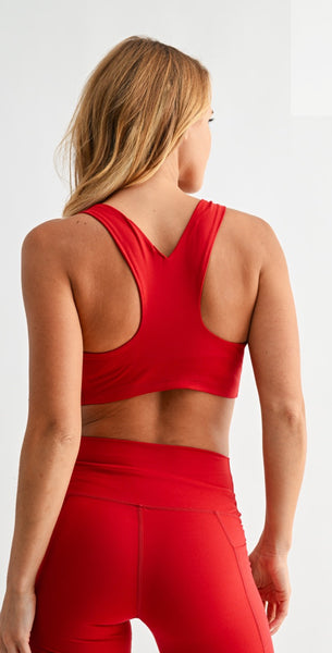 Mono B Sports Bra Red