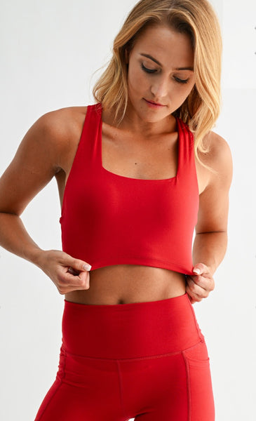 Mono B Sports Bra Red