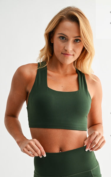 Mono B Sports Bra Green