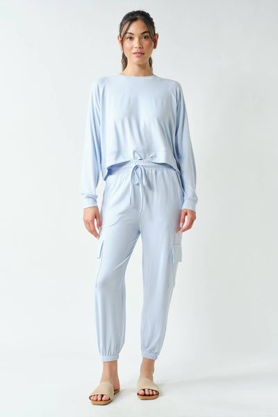 Brushed Hacci Lounge Long Sleeve Pullover