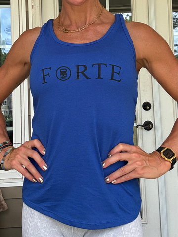 FORTE KB SKULL TANK LONG: Royal Blue