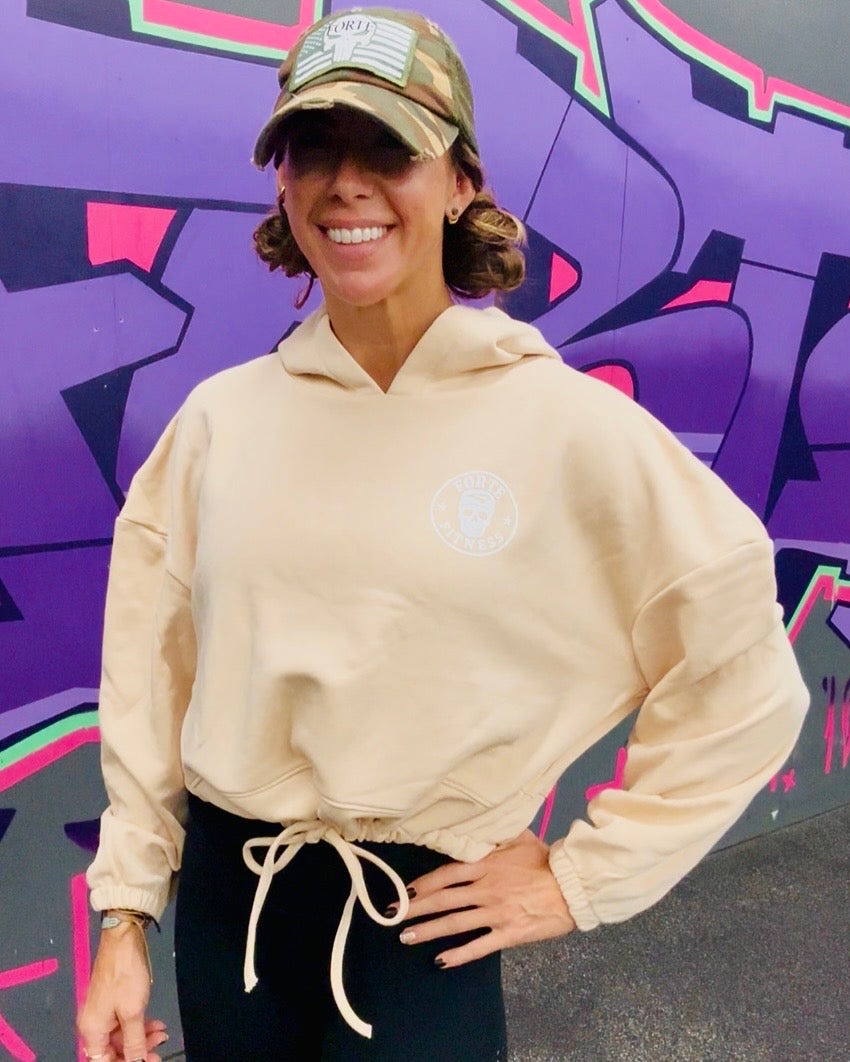 Tie Hoodie SKULL NC LOGO Cream/Off White