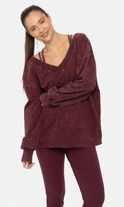 Deep B Neck Long Sleeve - Plum