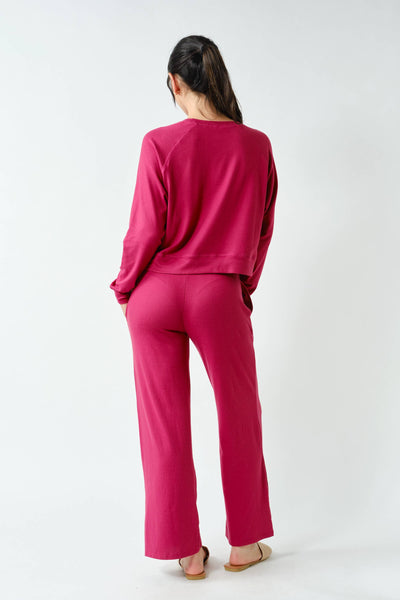 Brushed Hacci Lounge Long Sleeve Pullover