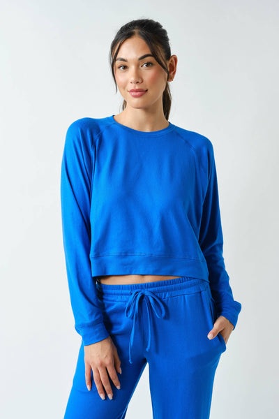 Brushed Hacci Lounge Long Sleeve Pullover