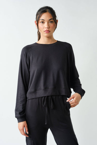 Brushed Hacci Lounge Long Sleeve Pullover