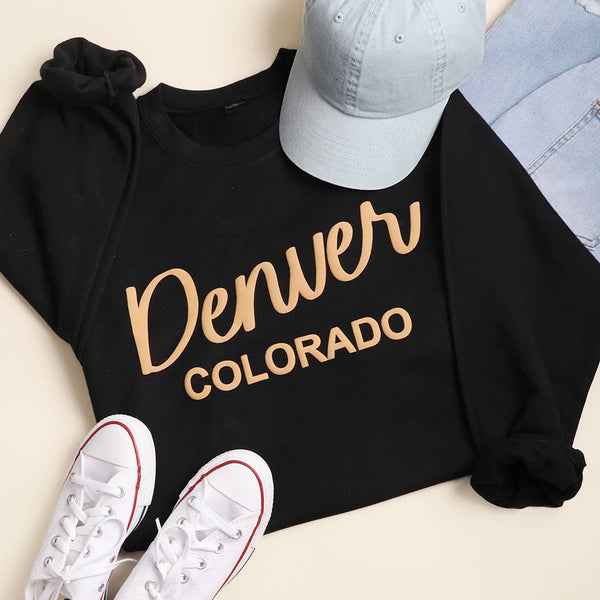 Custom City & State Puff Print Heavyweight Sweatshirt