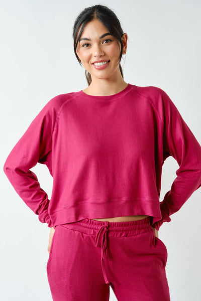 Brushed Hacci Lounge Long Sleeve Pullover