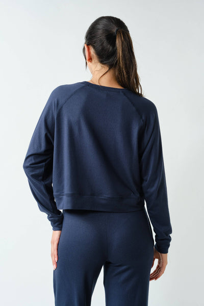 Brushed Hacci Lounge Long Sleeve Pullover