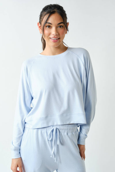 Brushed Hacci Lounge Long Sleeve Pullover