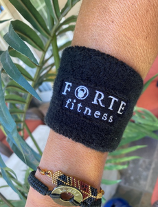 Forte Fitness Black Wrist Bands